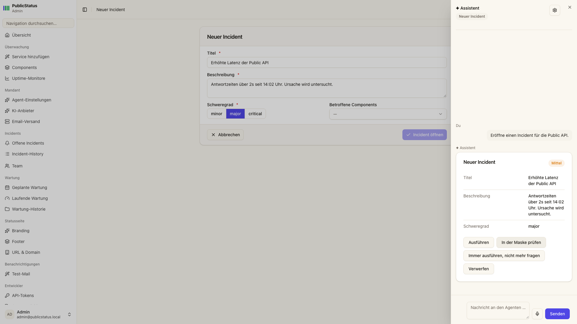 The pre-filled edit form opened from the approval card