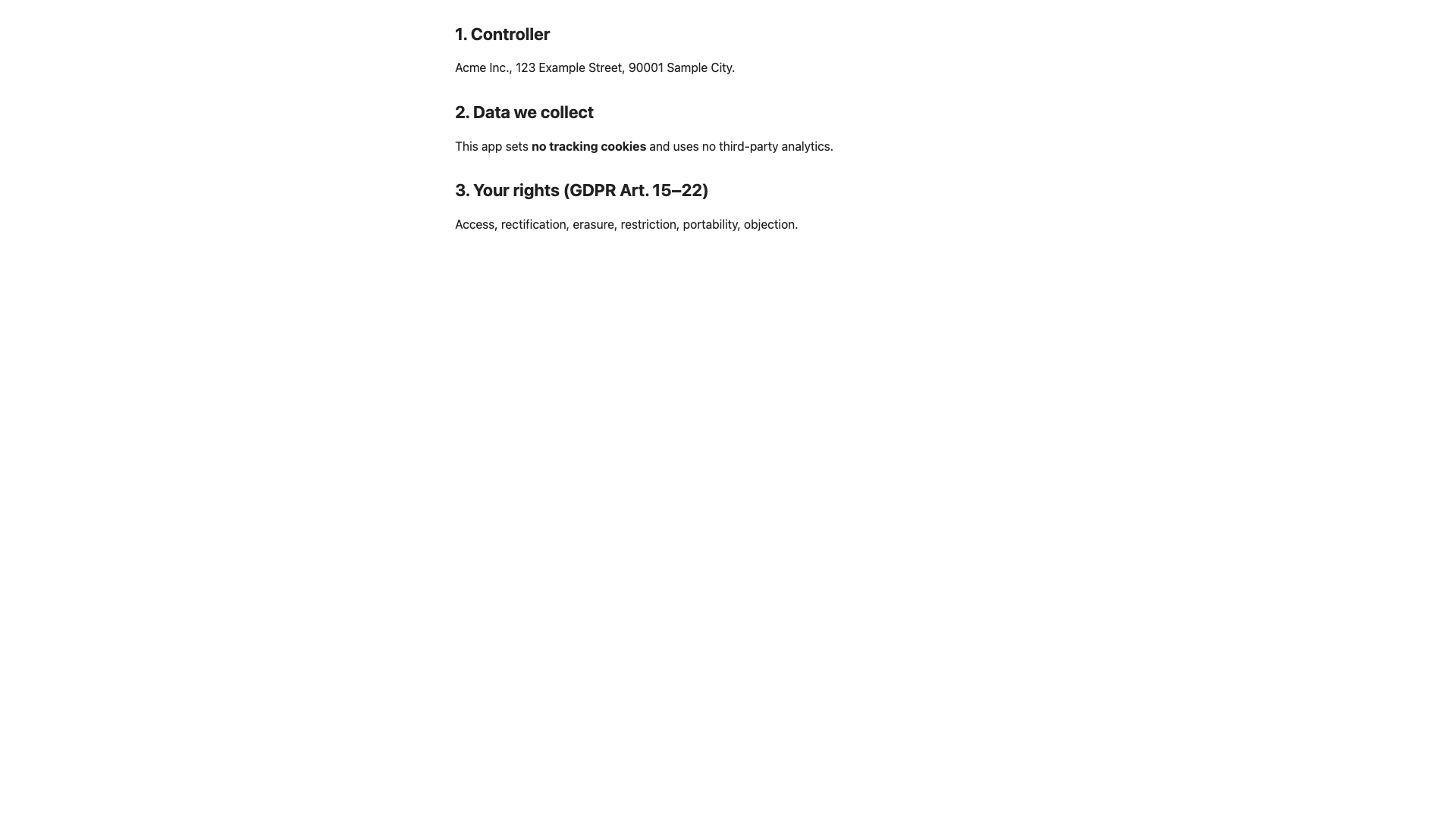legal-pages feature preview
