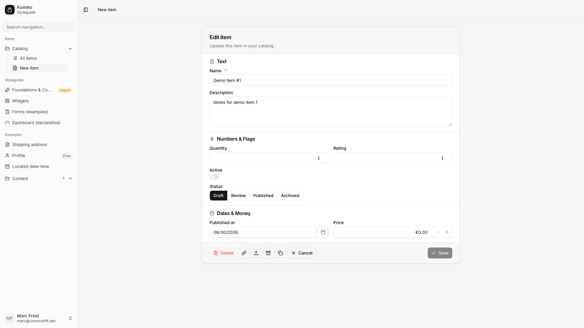 Styleguide — edit-existing
