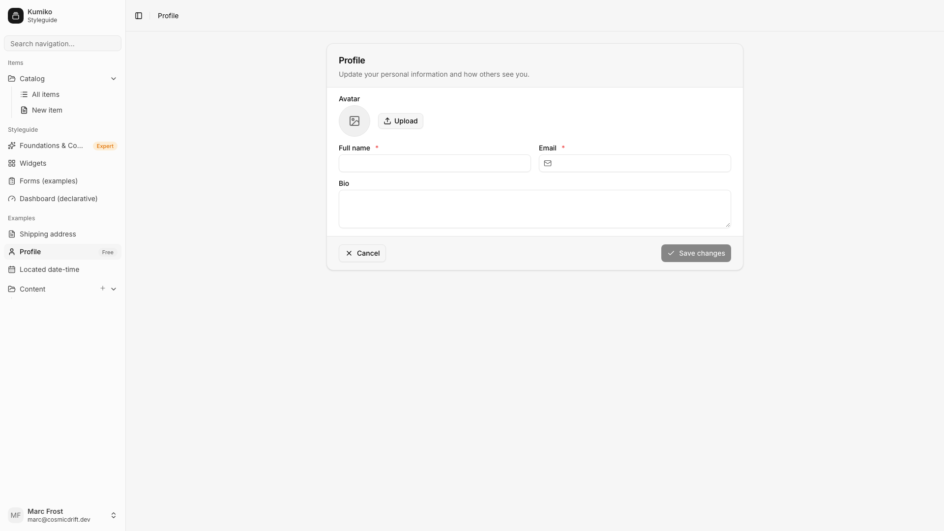 Styleguide — profile